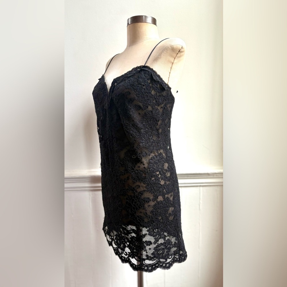Victoria’s Secret 1990s Vintage 90s GOLD LABEL Black Lace Negligee nightie SM - Picture 3 of 5